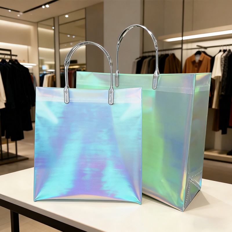 PET এবং PE স্তরিত উপহার টোট ব্যাগ