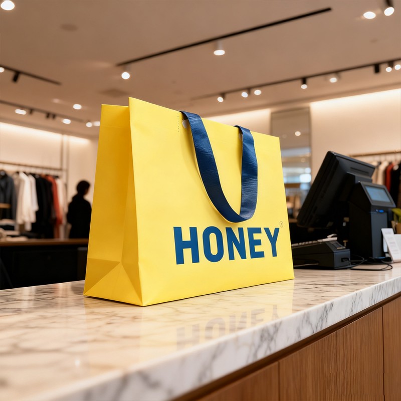 পিপি লেমিনেটেড ক্রাফট পেপার শোল্ডার ব্যাগ