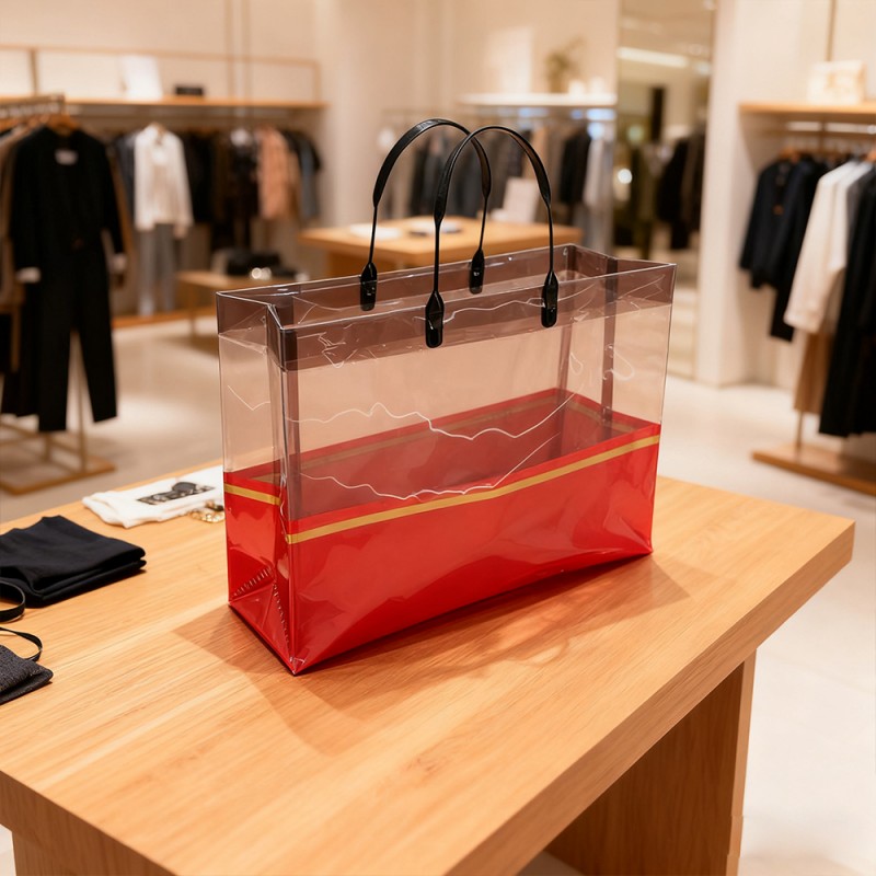 স্বচ্ছ গোল্ড ব্যান্ড সিপিপি শপিং টোট ব্যাগ